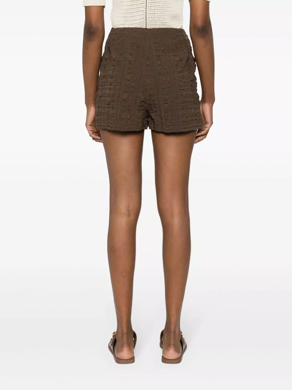 Affordable Nanushka layered seersucker shorts Women 0113