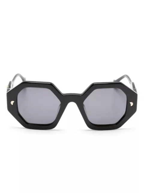 Nanushka hexagonal-frame logo-plaque sunglasses Men 0118